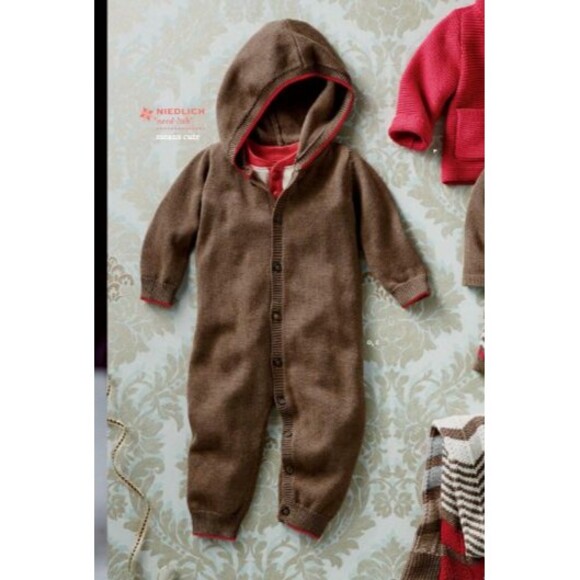 NWT Tea Collection Niedlich Hooded Sweater Romper Soft Gift Christmas Holiday - Picture 1 of 5